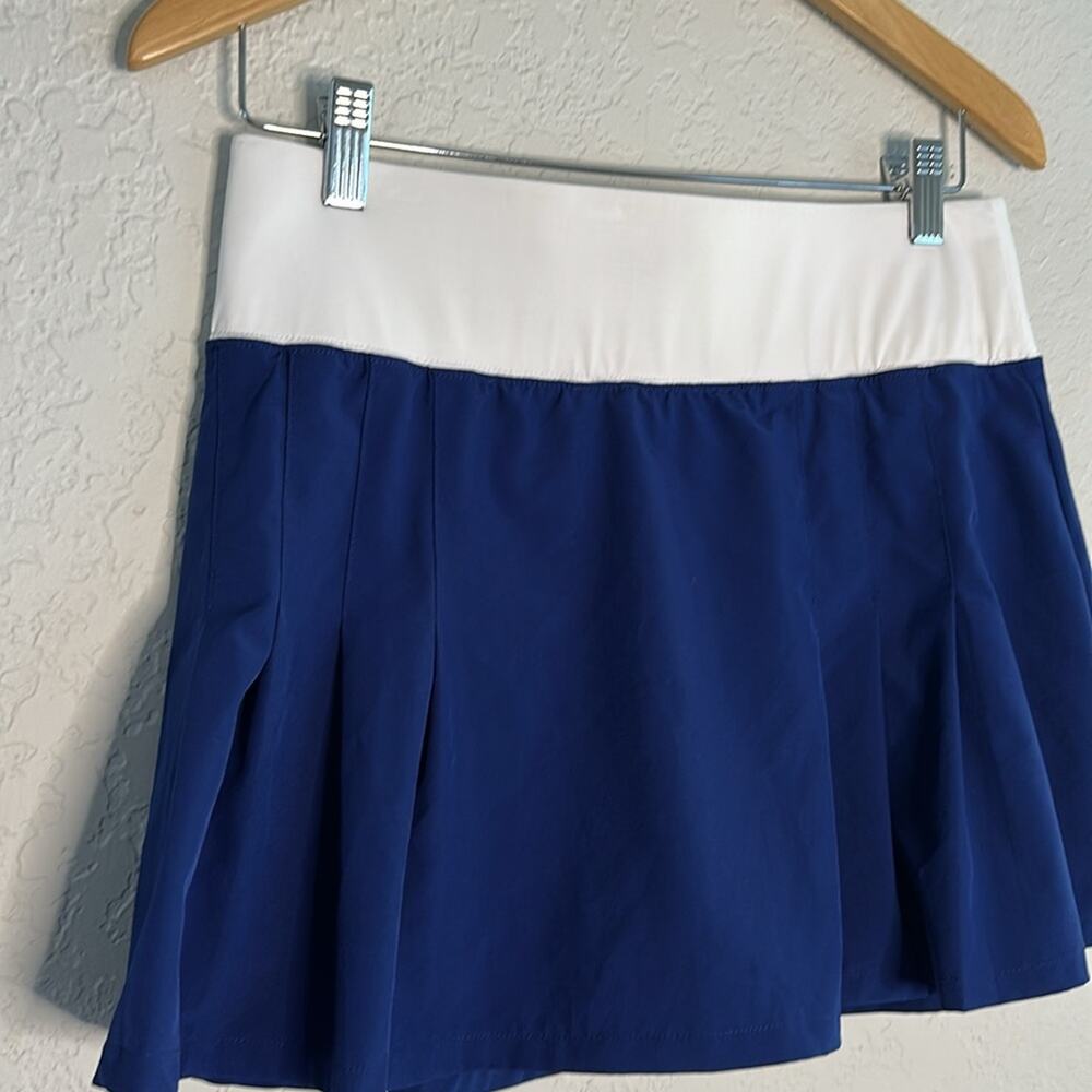 Prince Blue Skort White Band Tennis Pickleball Nautical Preppy Country Club Mini - Picture 2 of 6